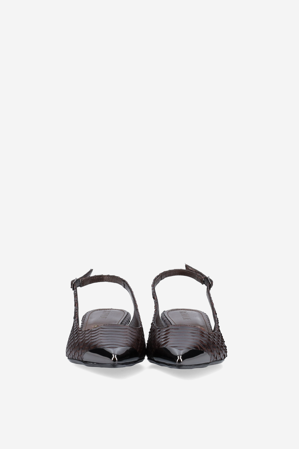 Bulletproof croco leather slingbacks