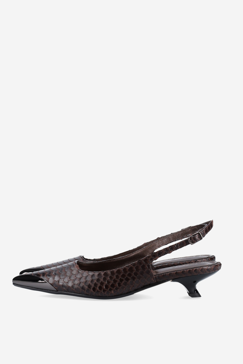 Bulletproof croco leather slingbacks