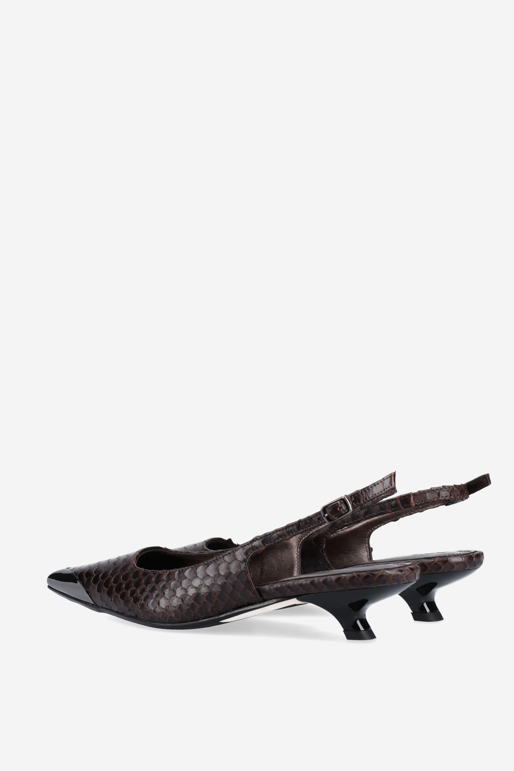Bulletproof croco leather slingbacks