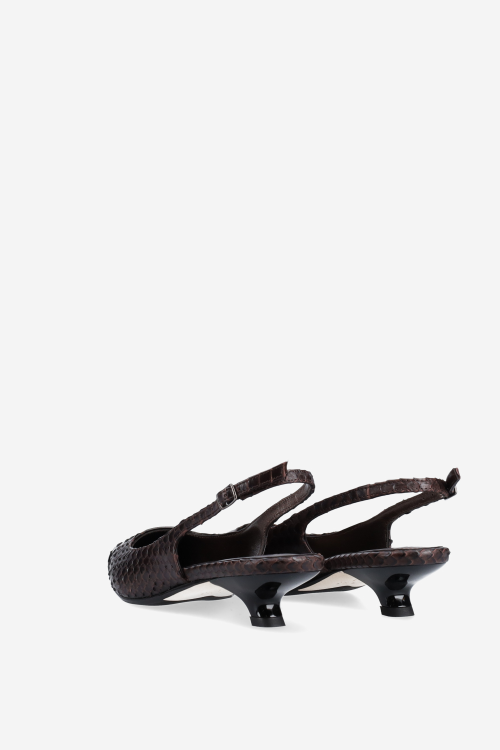 Bulletproof croco leather slingbacks