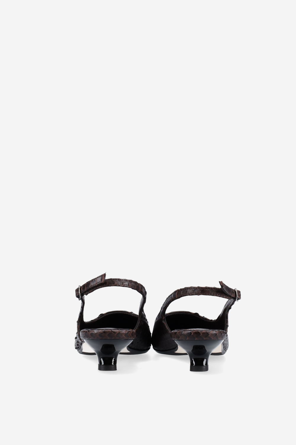 Bulletproof croco leather slingbacks