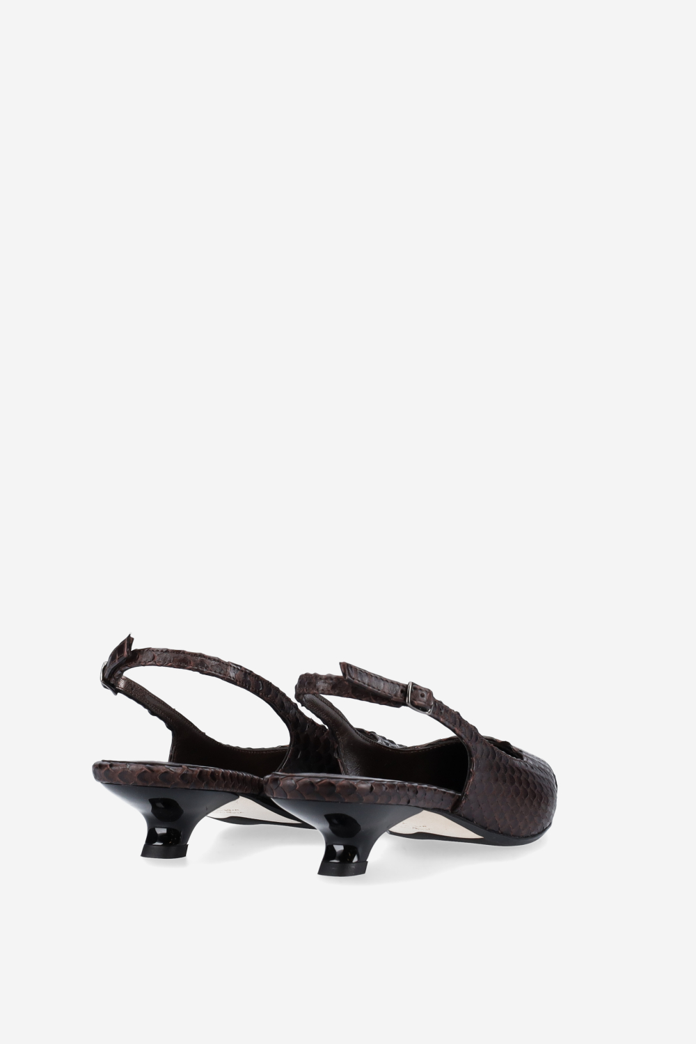 Bulletproof croco leather slingbacks