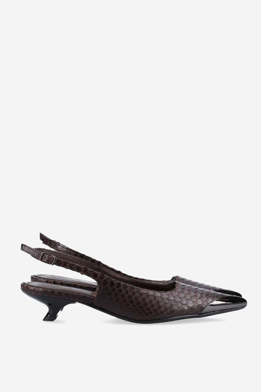 Bulletproof croco leather slingbacks