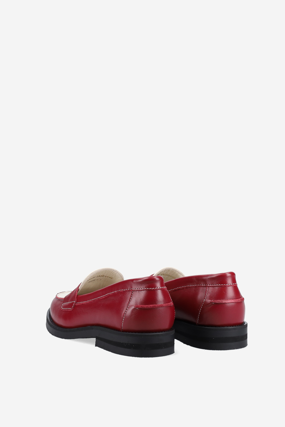 Wilde red kiss leather penny loafers
