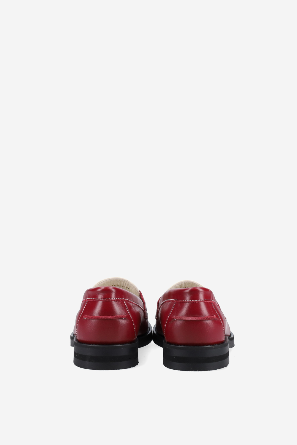 Wilde red kiss leather penny loafers