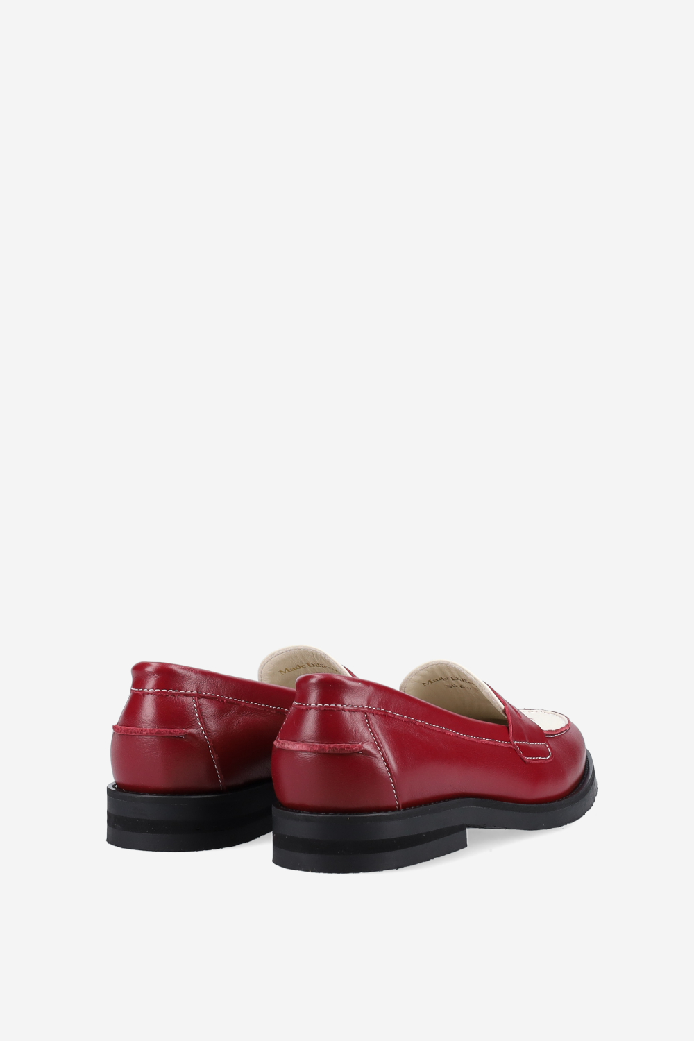 Wilde red kiss leather penny loafers
