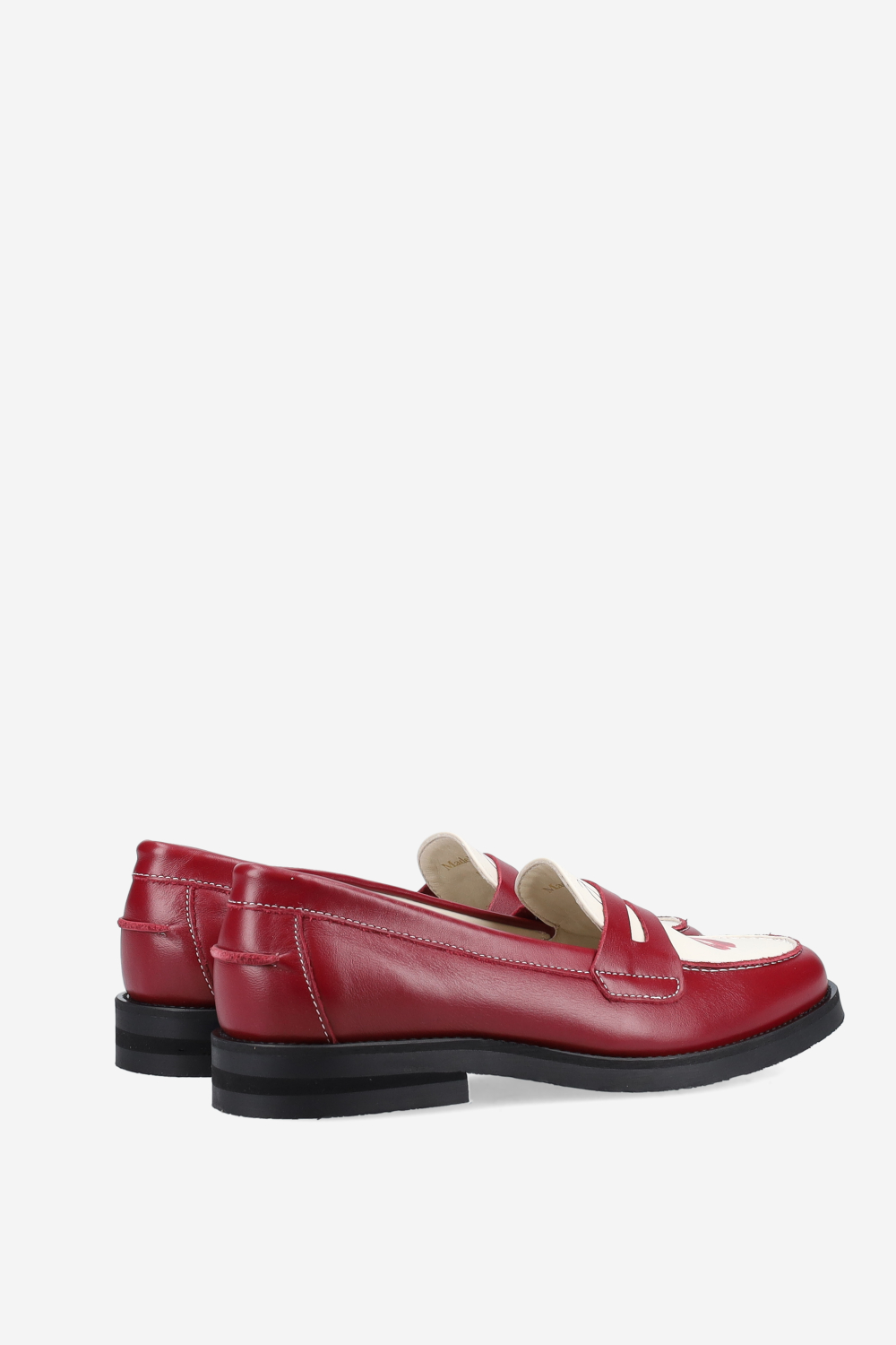 Wilde red kiss leather penny loafers