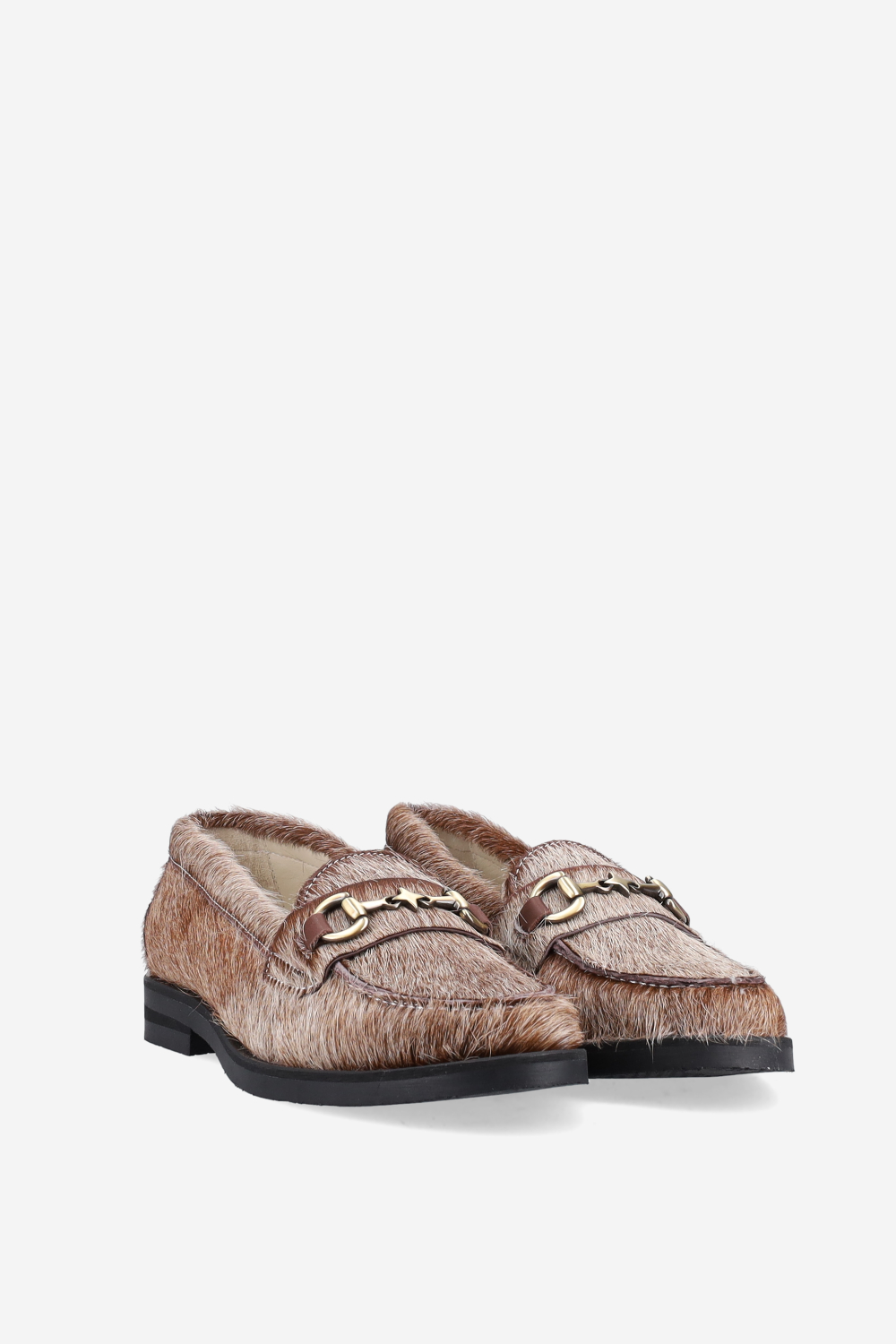 Wilde shewbacca calf hair bit loafers