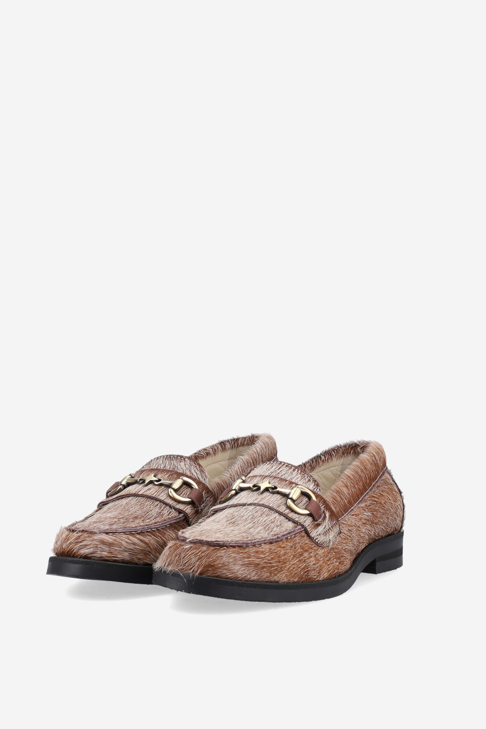 Wilde shewbacca calf hair bit loafers