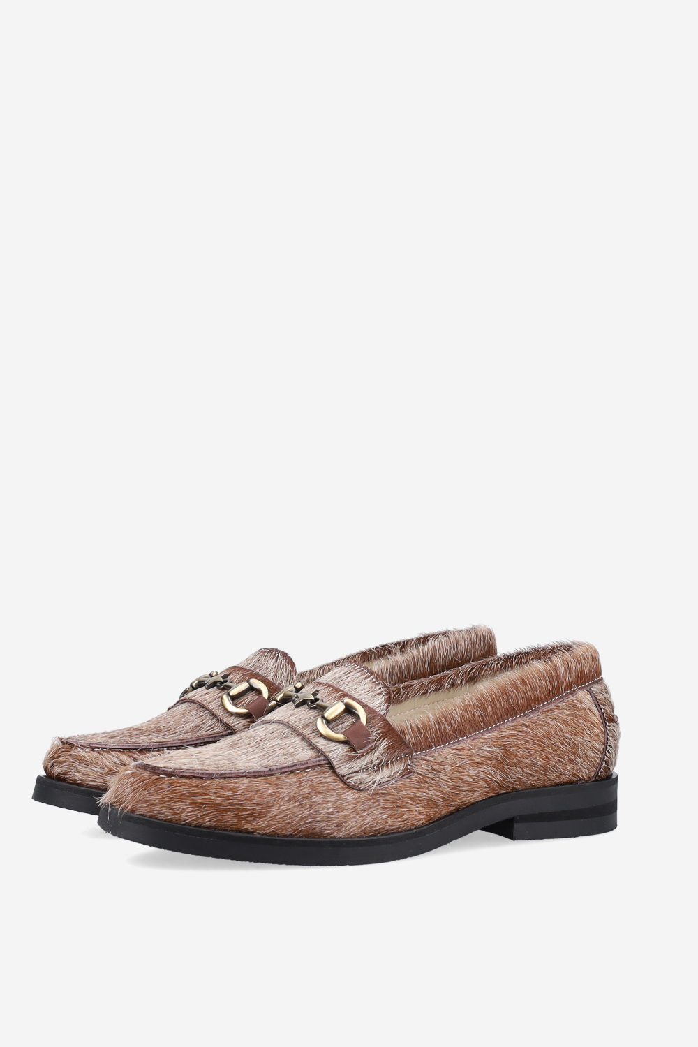Wilde shewbacca calf hair bit loafers
