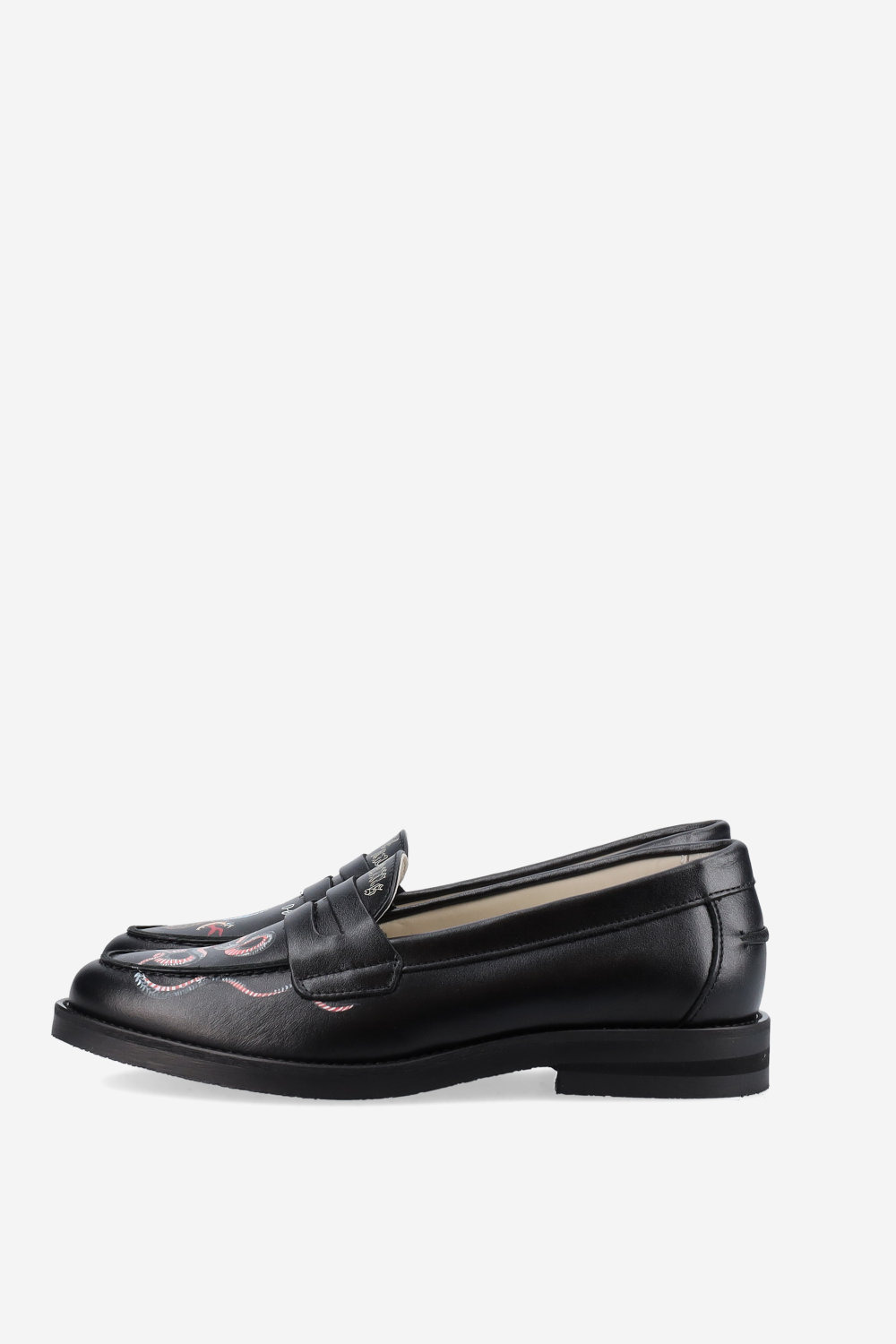Wilde pleasant dreams snake leather penny loafers