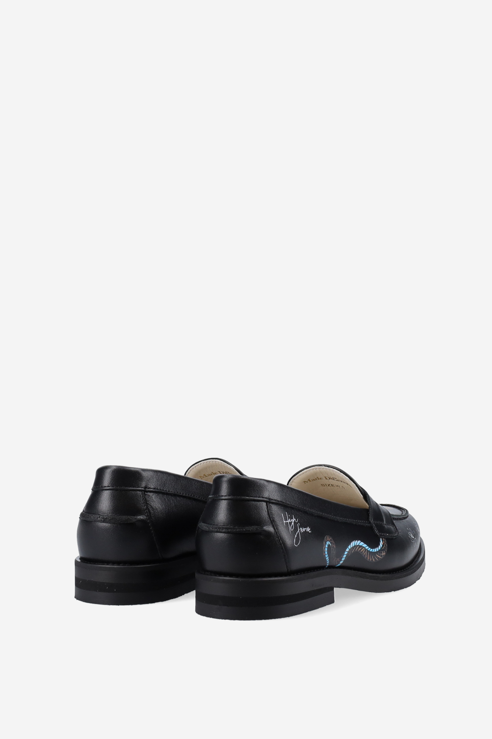 Wilde pleasant dreams snake leather penny loafers