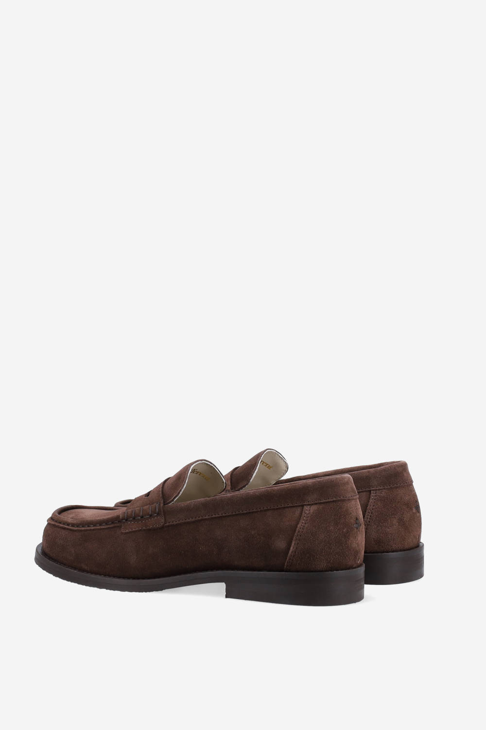 Willis chocolate suede penny loafers