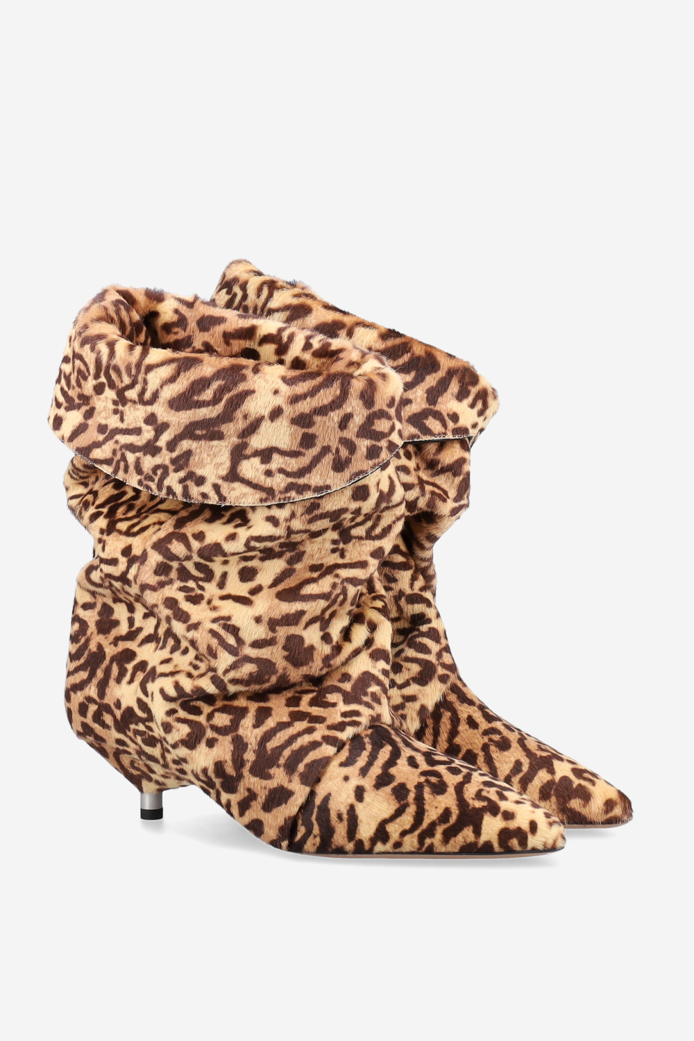 Edrik fold-over pony-hair boots