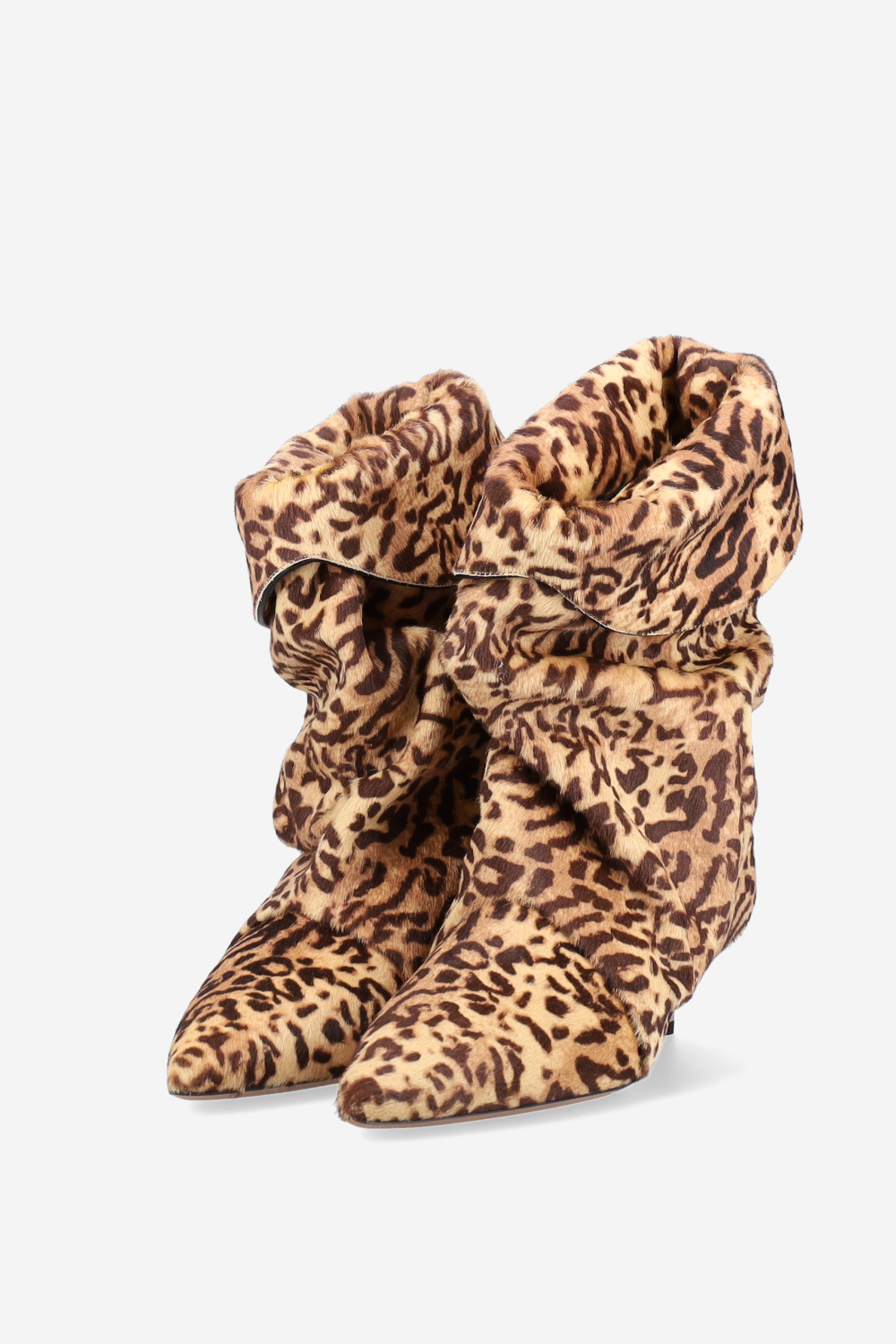 Edrik fold-over pony-hair boots