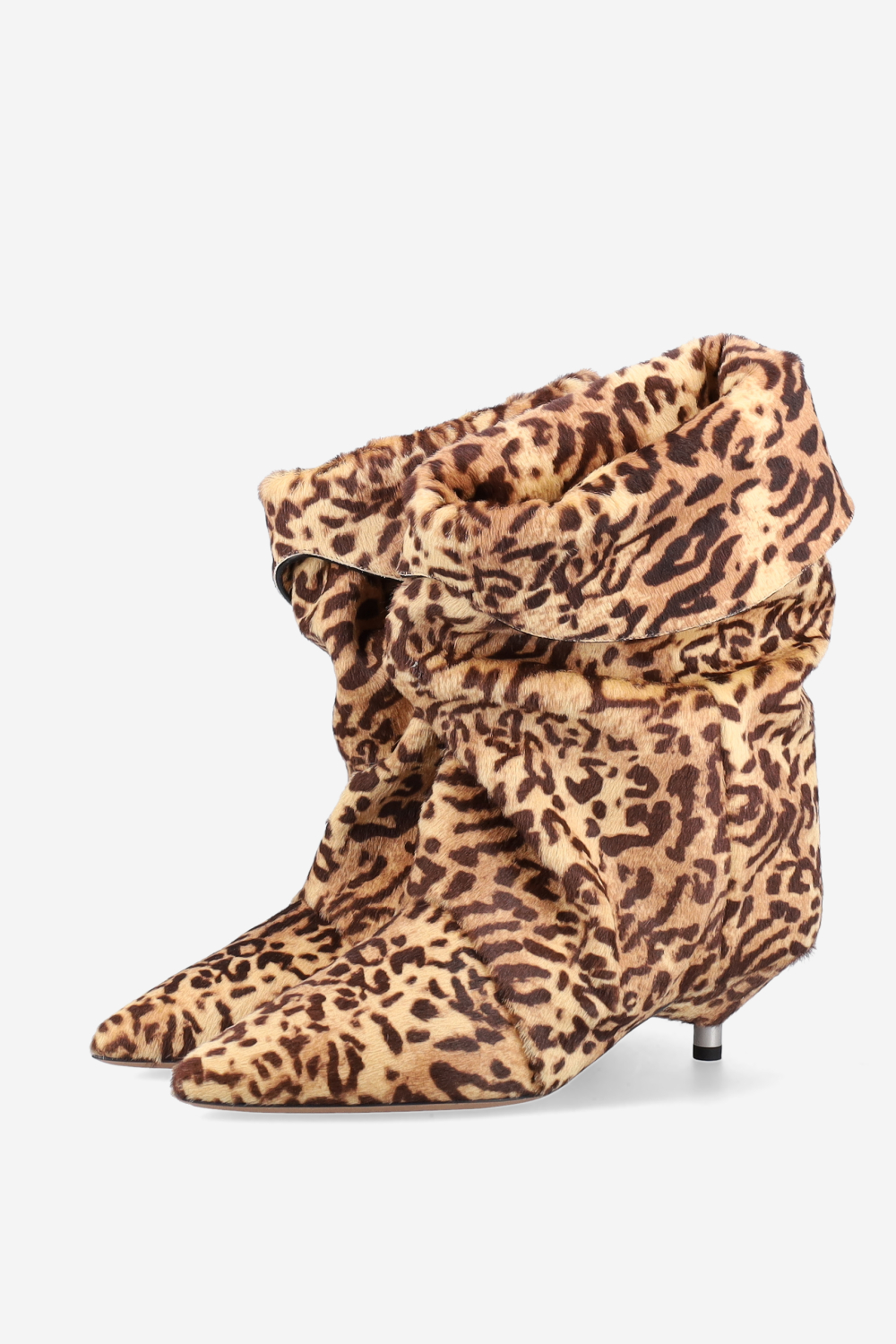 Edrik fold-over pony-hair boots
