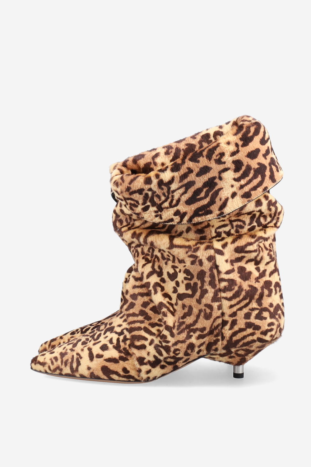 Edrik fold-over pony-hair boots
