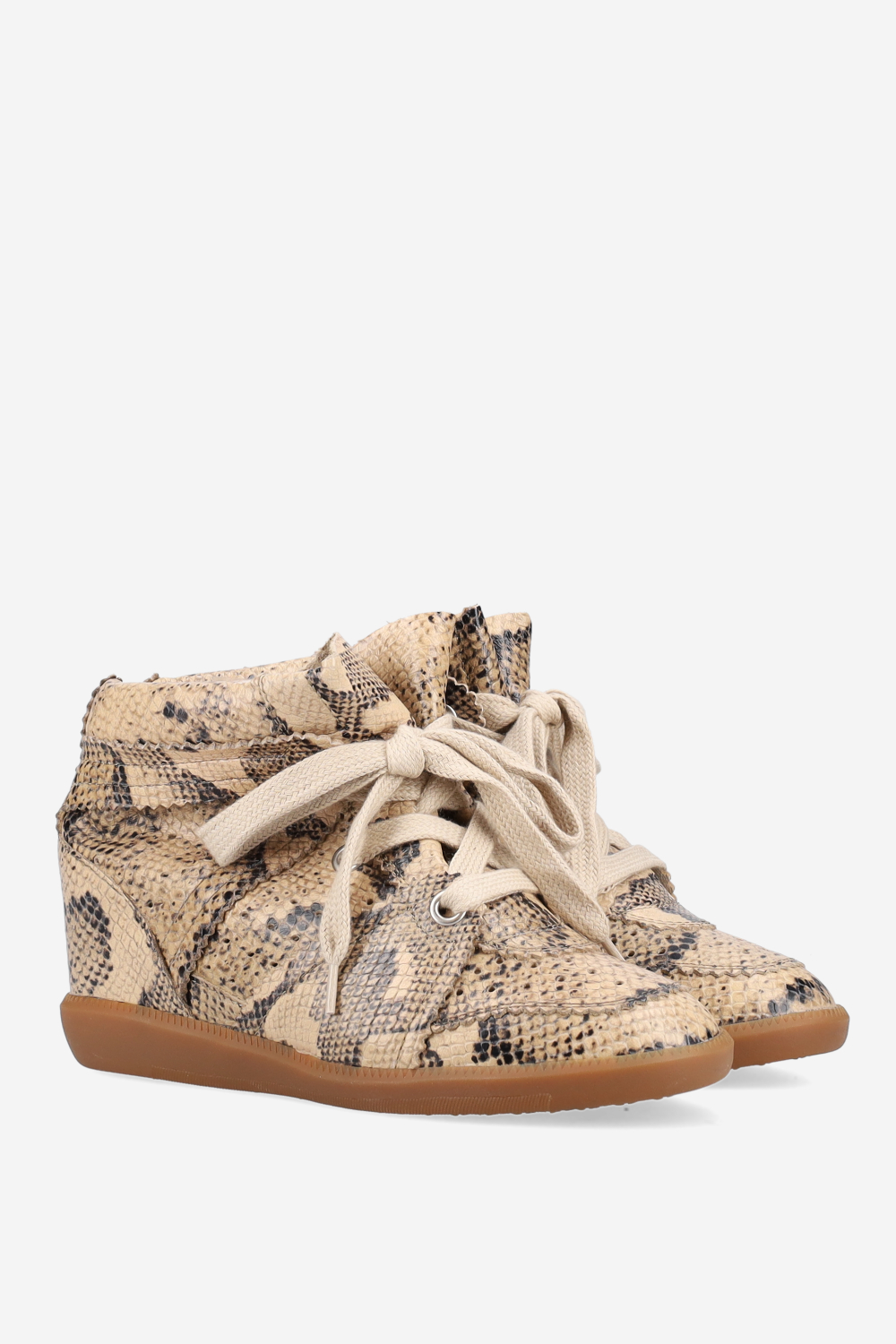 Bobby pitone leather sneakers