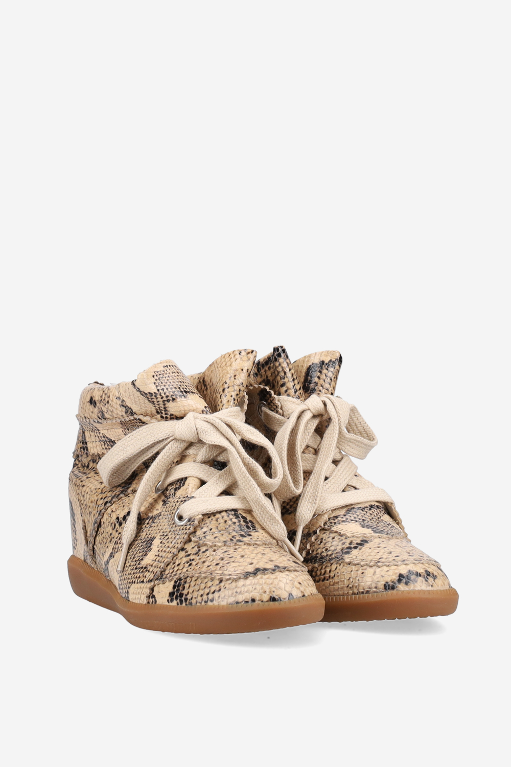 Bobby pitone leather sneakers
