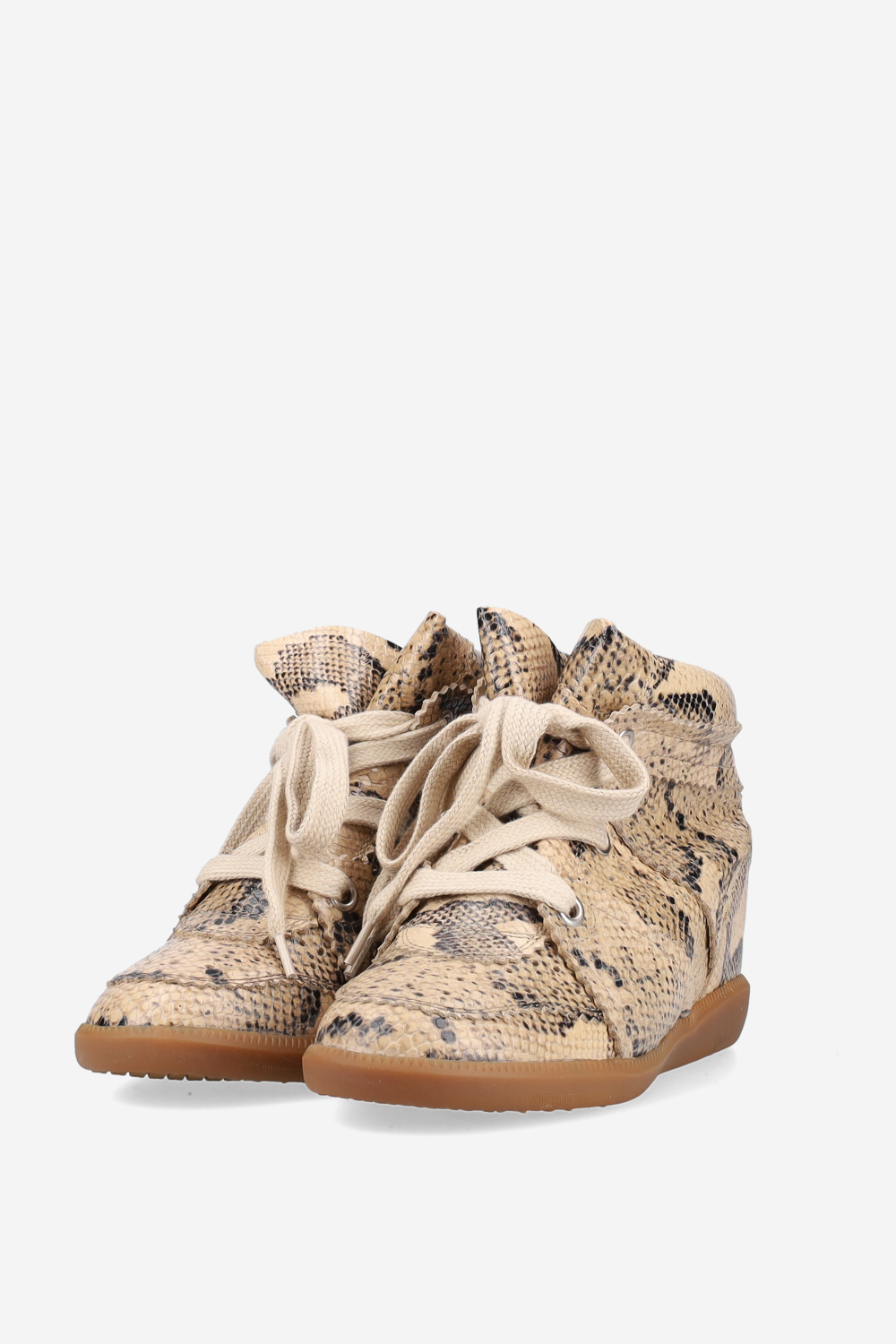 Bobby pitone leather sneakers