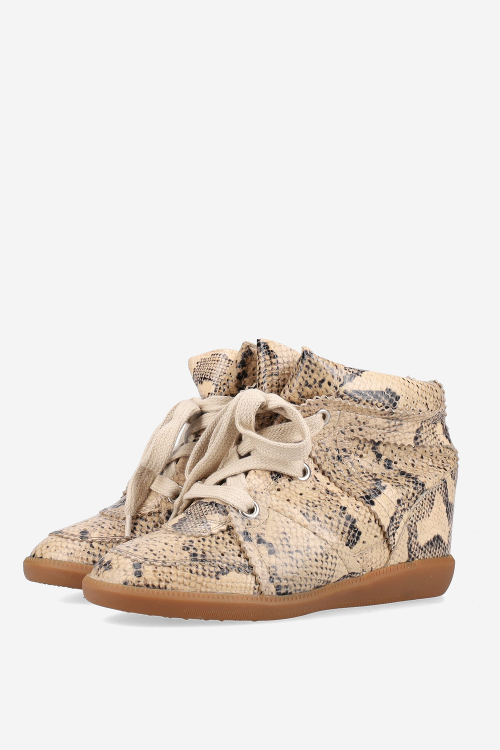 Bobby pitone leather sneakers
