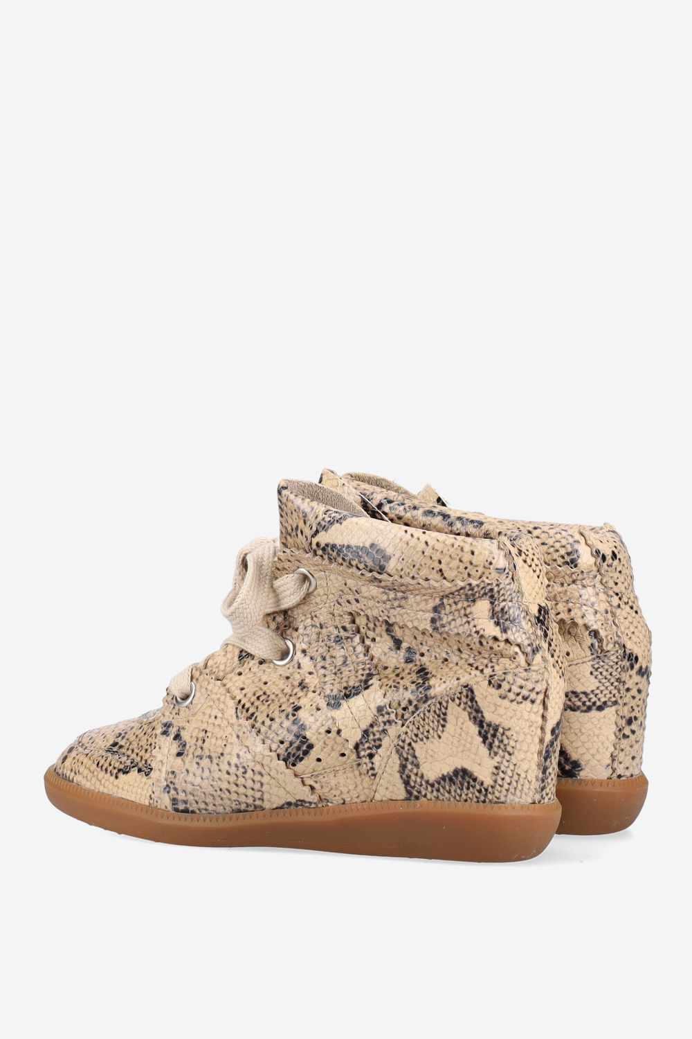 Bobby pitone leather sneakers