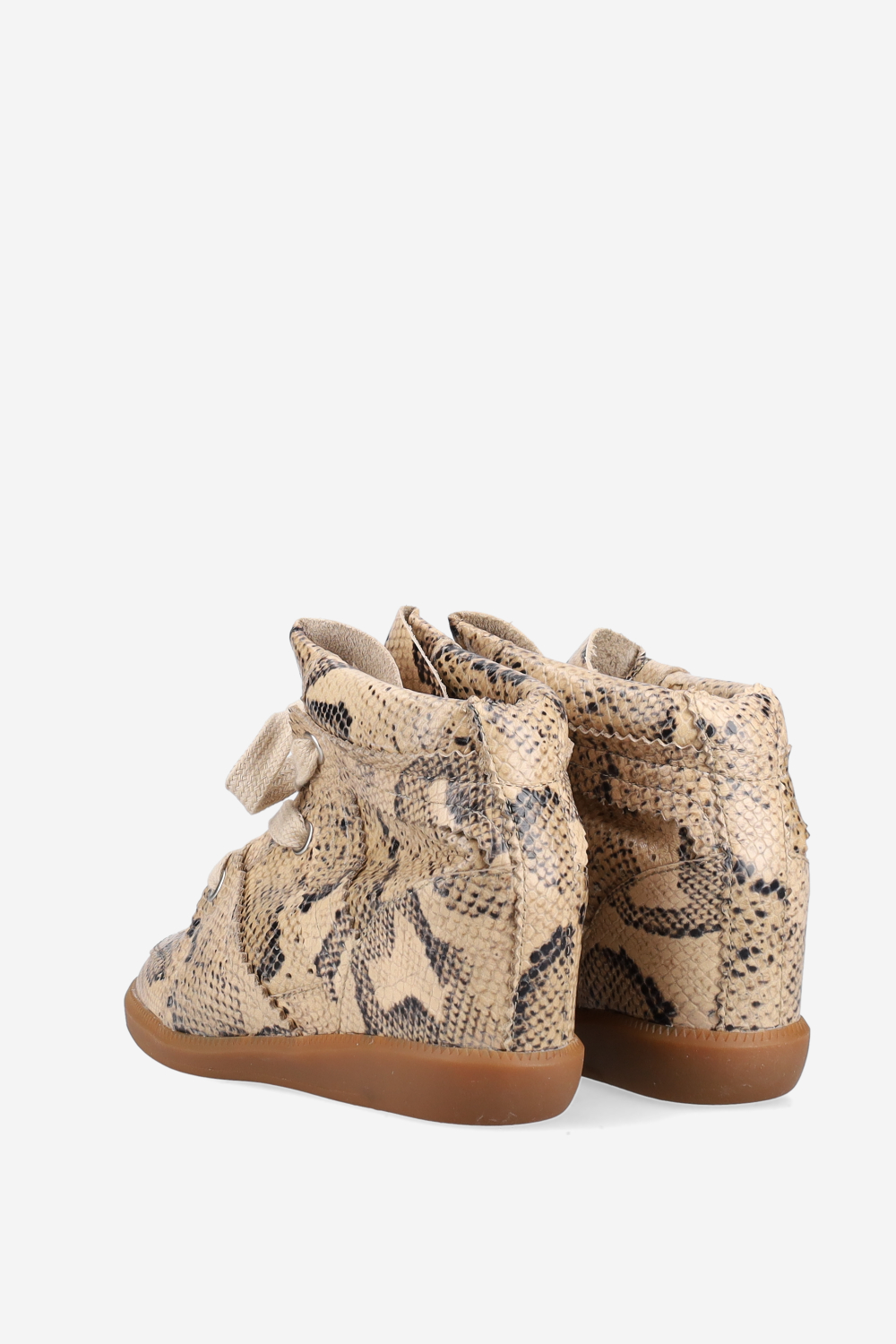 Bobby pitone leather sneakers