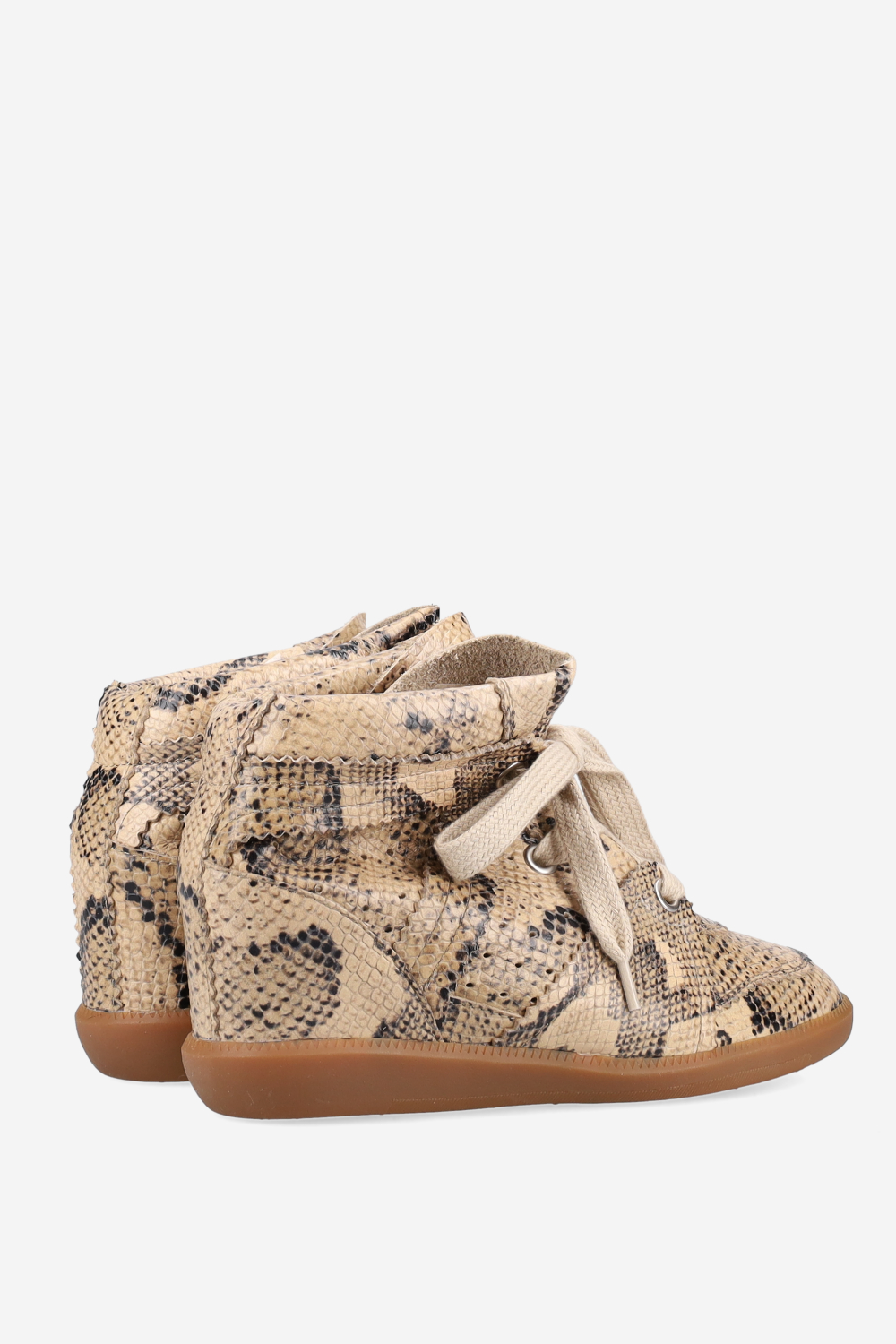 Bobby pitone leather sneakers