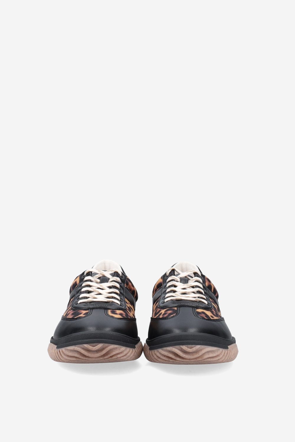 Leopard leather sneakers