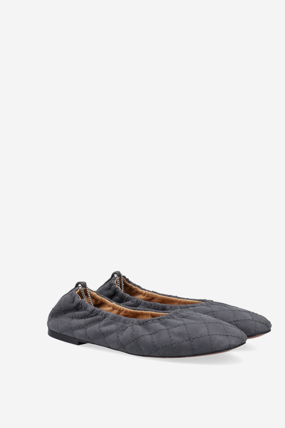 Alter suede flay quilting ballerinas