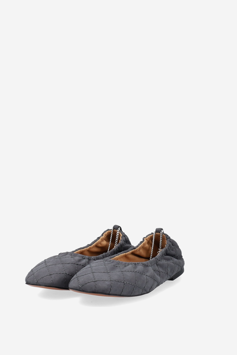 Alter suede flay quilting ballerinas