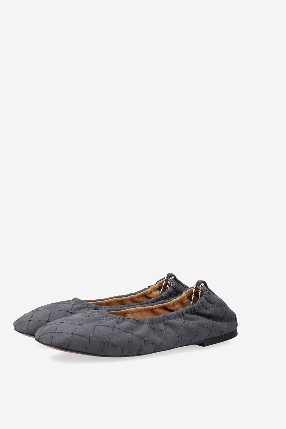 Alter suede flay quilting ballerinas
